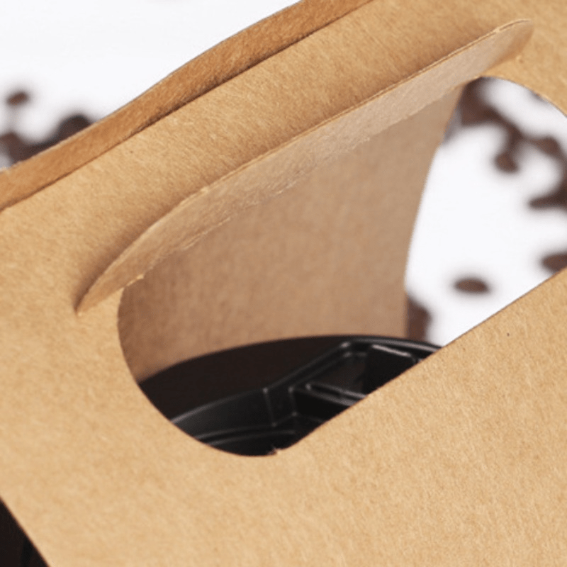 1 2 4 Cup Kraft Paper Coffee Milk Tea Carry Trays Takeaway Cup Holder  Cardboard