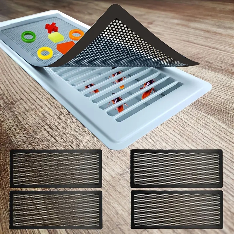  Magnetic Floor Register Vent Covers, 2 X 12 Inch Air Vent  Filter Mesh, Sticky Magnet PVC Vent Screen Net For Wall Ceiling Floor  Catches Toys Snacks Pet Hair And Pet