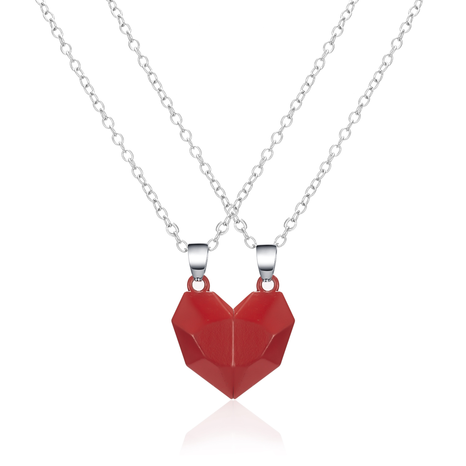 Magnetic Heart Couple Necklaces For Men And Women - Temu