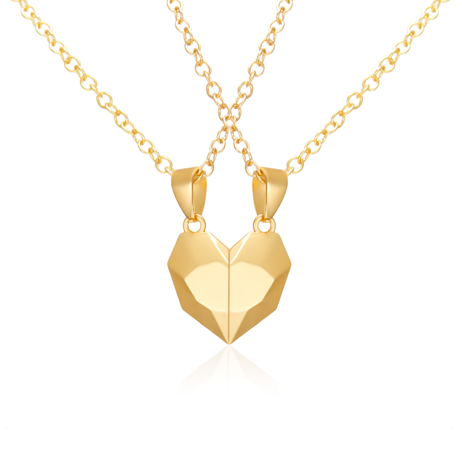 Sunburst Heart Necklace | Gold Metal | Necklaces for Women & Girls | Cute, Friendship, Couple | Puravida