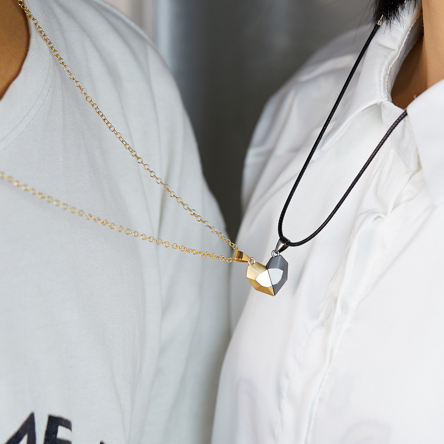 Magnetic Heart Couple Necklaces