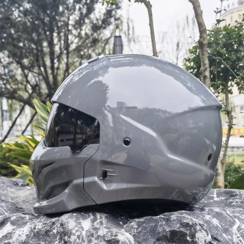 Casco de motocicleta de cara abierta, medio casco retro para adultos, casco  de choque 3/4 con gafas aprobadas por DOT/ECE, ciclomotor, scooter, Street