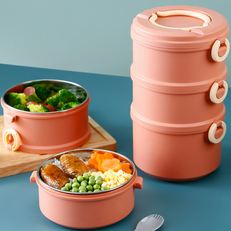 Round Insulated Lunch Box Food Container