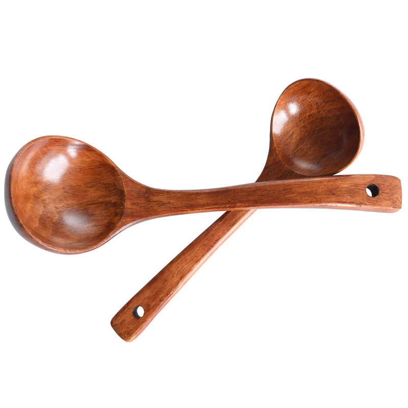 Teak Wood Soup Ladle, Spoon Utensil Eco Friendly Wooden Ladle Spoon for  Soup Accessories Large Wooden Kitchen Cooking Soup Gravy Porridge Serving