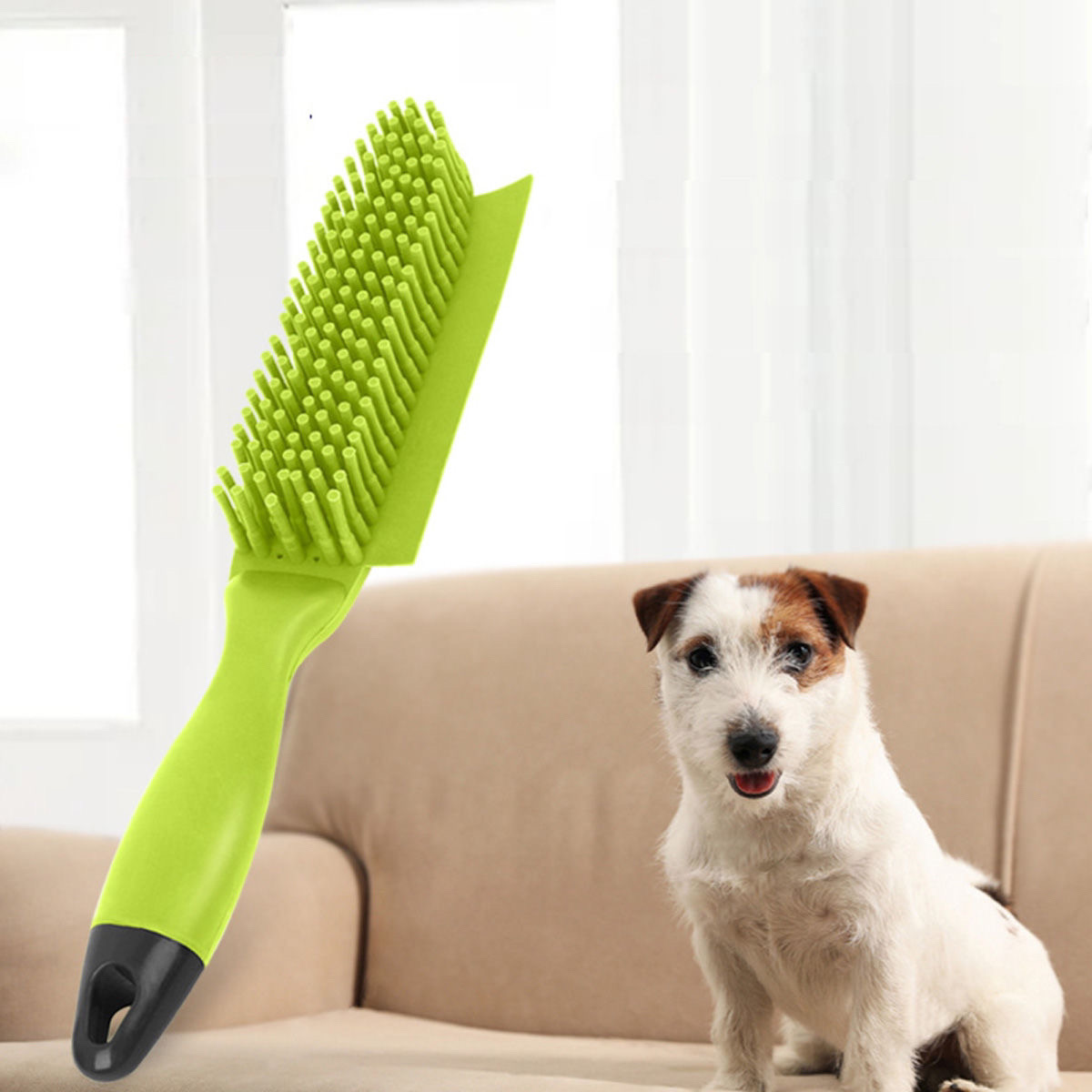 Pet Hair Removal Brush in use