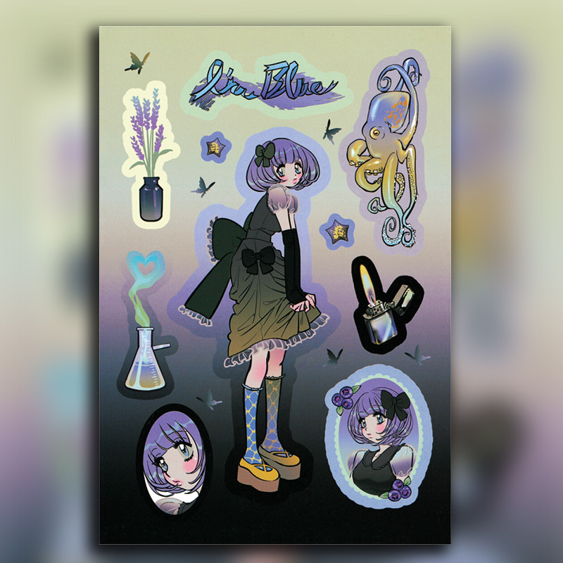 6 Sheets High Y2k Style E Graffiti Stickers Kids DIY Stationery