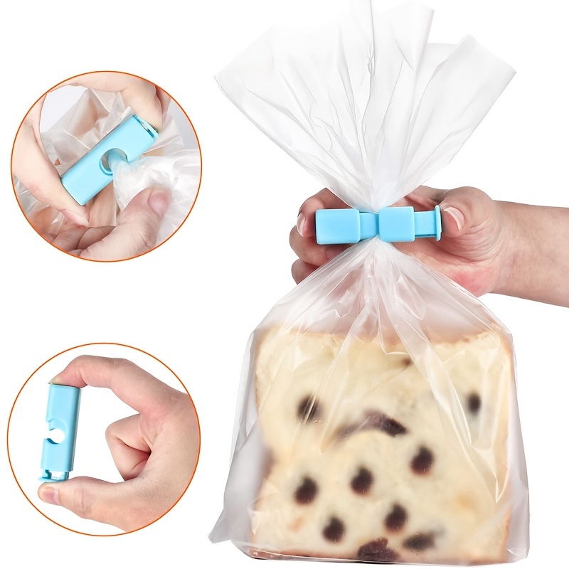 Squeeze Bread Bag Clips, 12 Pack Bag Cinches Clips, Non-Slip Grip, Bagel Bag  Clips, Slip Grip Easy Squeeze & Lock, Assorted Color 