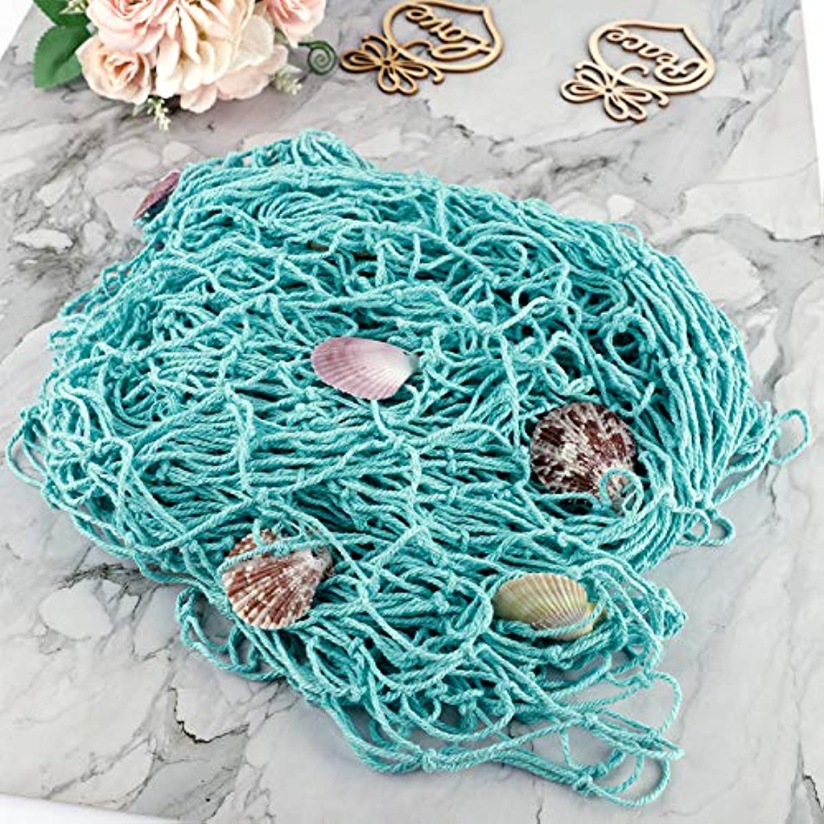 Cheap Decorative Nautical Fishing Net Beach Scene Home Party Decoration  with Shell Gadgets & Accessories