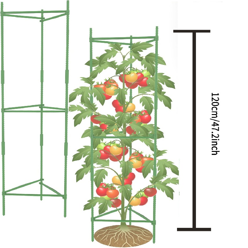 1 Pack, Tomato Cage, Up To 51 Inches Of Plant Stakes Vegetable Grids Assembled For Garden Climbing Plants Vegetables Flowers