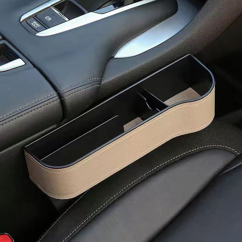 Car Seat Gap Filler Organizer Between Front seat car Organizer and Storage  Box, Auto Premium PU Leather Console with Cup Holder, Car Pocket for