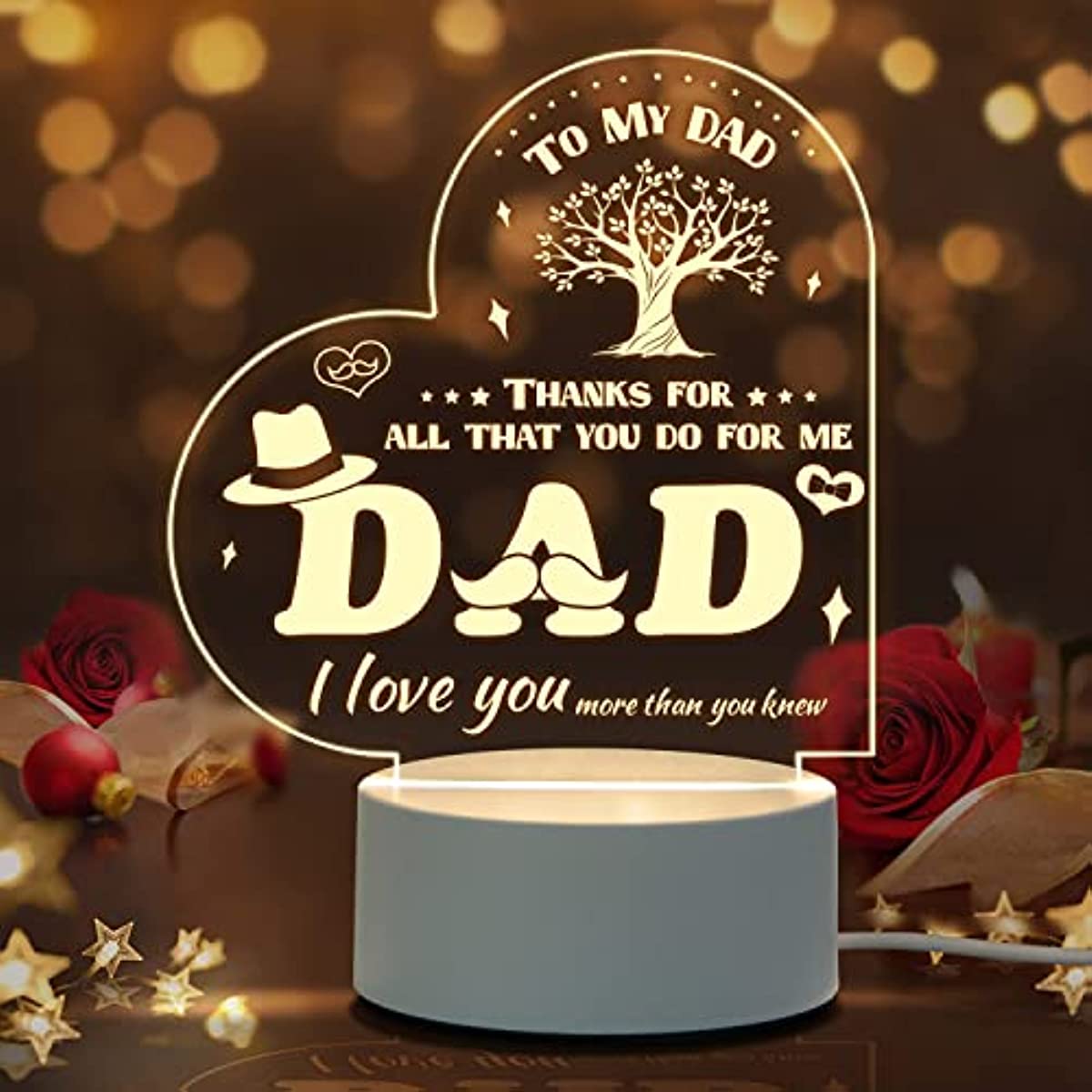 1 Pieza De Regalos Para Papá De Hija, Regalos De Cumpleaños Para Papá,  Regalos Para Mi Papá, Luz Nocturna, Los Mejores Regalos Para Papá,  Cumpleaños