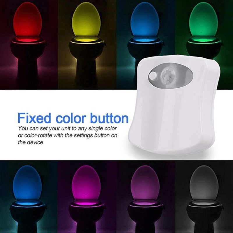 8 Colors PIR Motion Sensor Smart Toilet Seat Night Light Waterproof  Backlight For Toilet Bowl LED Luminaria Lamp WC Toilet Light