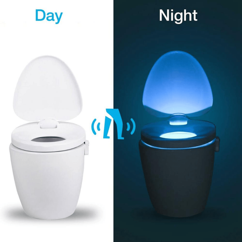 1pcs Toilet Seat Night Light Smart PIR Motion Sensor 8 Colors Waterproof  Backlight for Toilet Bowl LED Luminaria Lamp WC Toilet