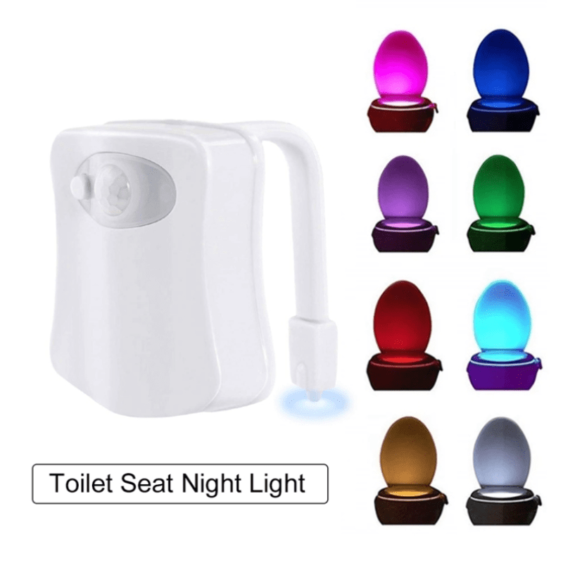 8/16 Color Motion Sensor Smart Toilet Seat Night Light Waterproof Backlight  For Toilet Bowl LED Luminaria Lamp WC Toilet Light