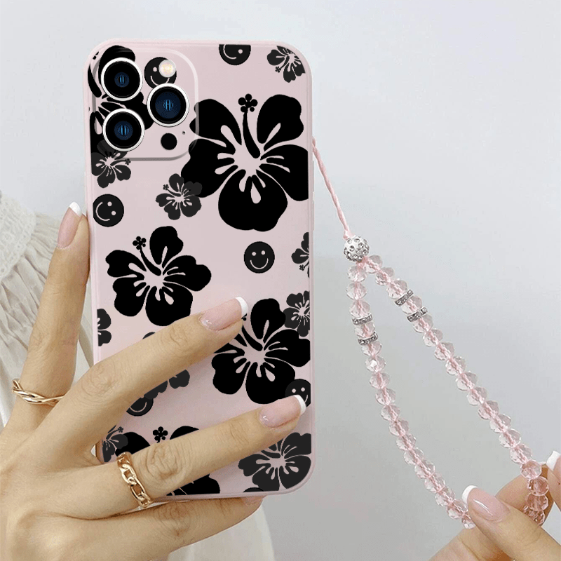 

Gorgeous Pink Beaded Phone Case With Lanyard - Perfect Gift For 14, 13, 12, 11 Pro Max, Xs Max, X, Xr, 8, 7, 6, 6s, Mini, 2022 Se, Plus!