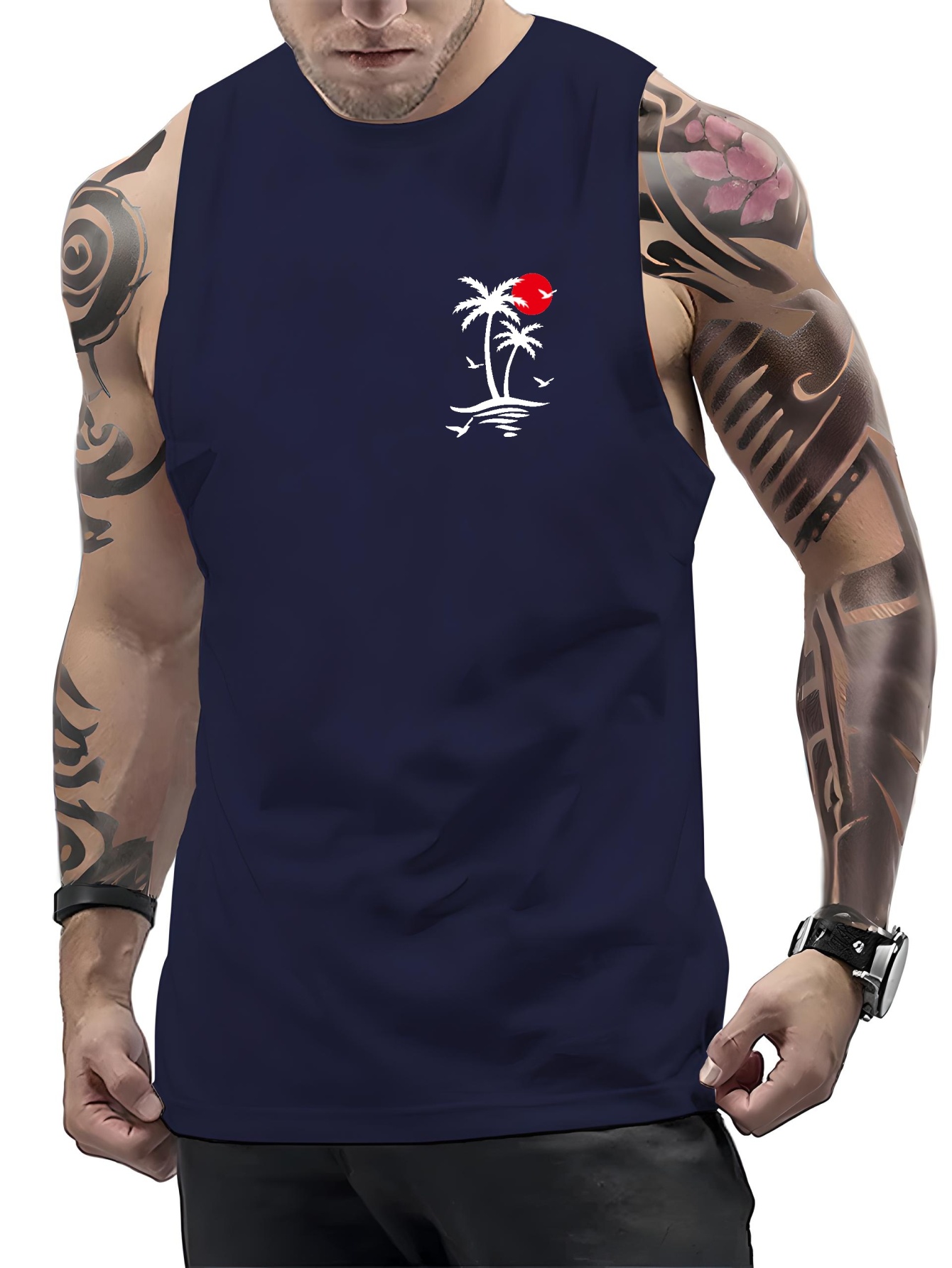 Men's A-shirt Tanks, Dry Fit Sleeveless Tank Top, Lightweight