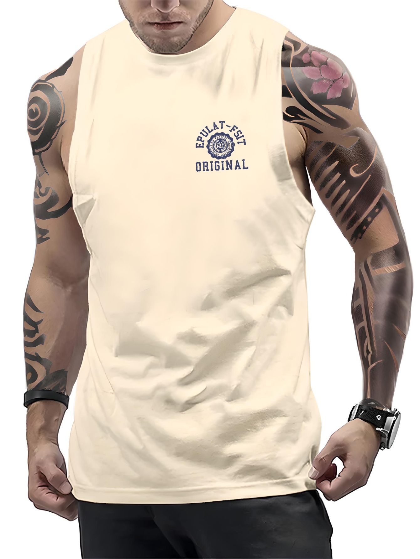 Camisetas sin cuello para hombre on sale