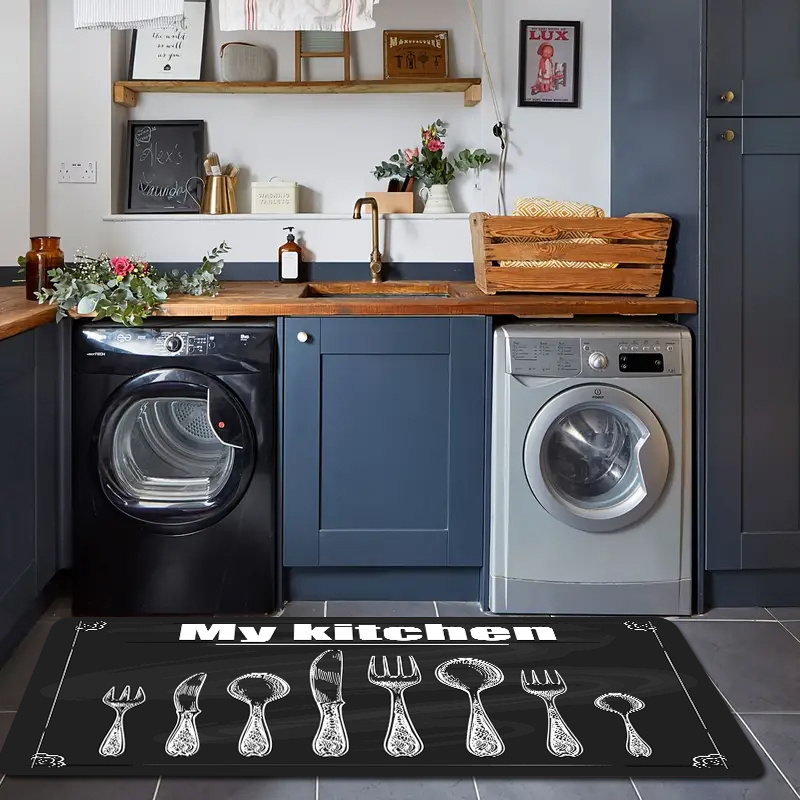 Anti-fatigue Kitchen Mat, Kitchen rugs Absorbent Washable Laundry Room  Carpet, Bathroom Non Slip Entrance Doormats, Home Floor Mat, Balcony  Bedroom Bedside Runner Rugs - Temu