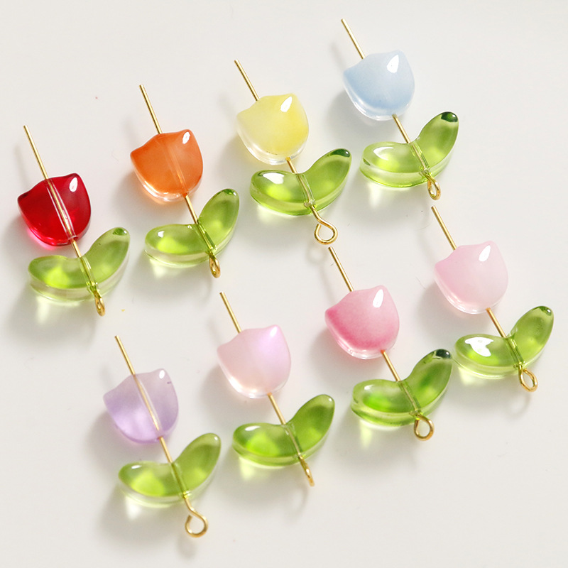 Transparent Green Leaf Czech Glass Beads Loose Beads For Jewelry Making DIY  Handmade Child Bracelets Necklaces Earrings Supplies