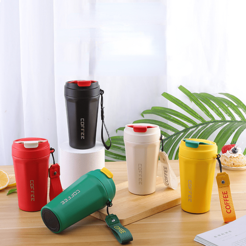 Cafe Insulated Tumbler Straw Stainless Steel Coffee Termos Cup In-Car  Vacuum Flasks Portable Water Bottle