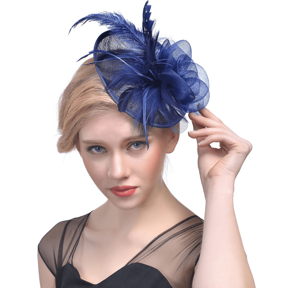 Faux Feather Head Piece Duck Billed Clip Derby Horse Race Temu