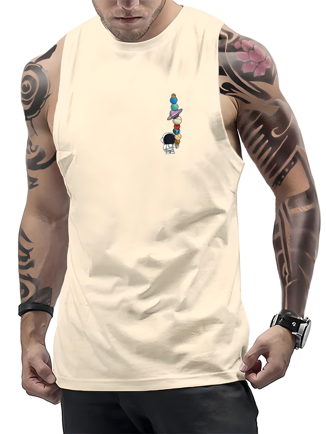 Space Administration Print A-shirt Tanks, Men's Singlet, Sleeveless Tank  Top, Lightweight Active Undershirts, For Workout At The Gym, Bodybuilding,  And As Gifts - Temu