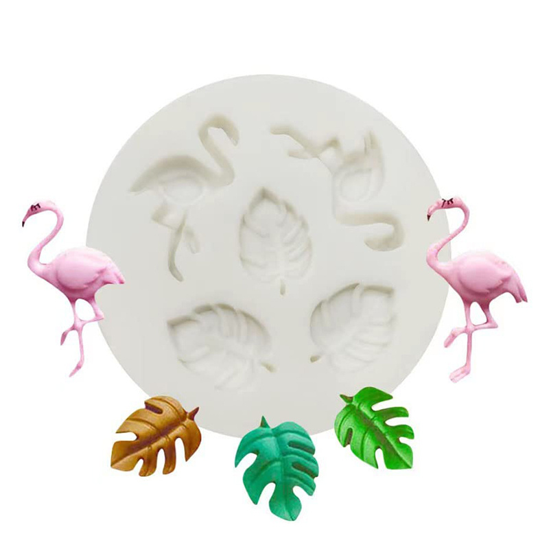 Flamingo Tropical Leaf Chocolate Mold 3d Silicone Mold - Temu