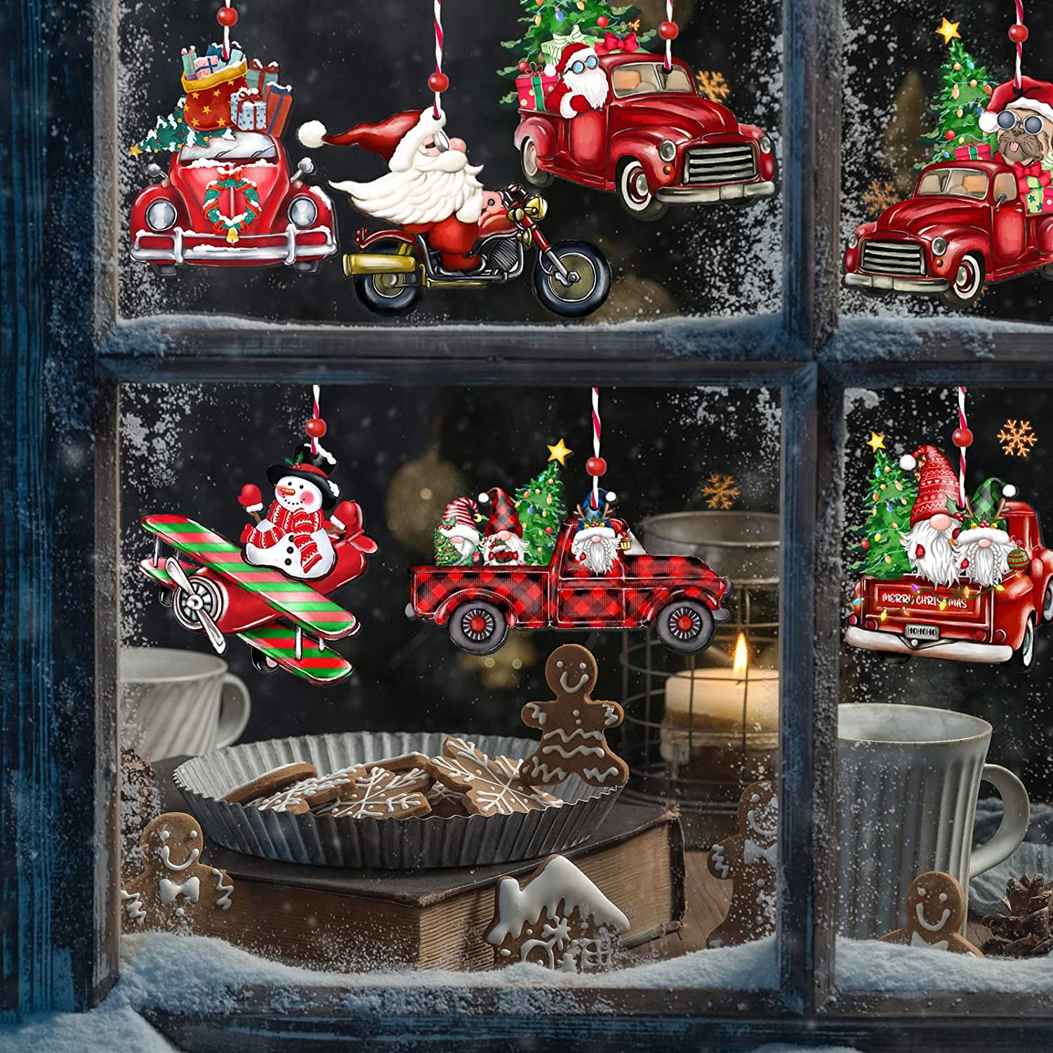 Balançoire animal voiture ornement suspendu vache Noël gnome décorations  grand