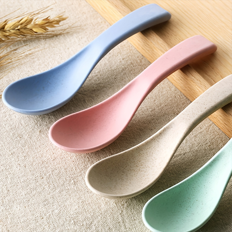 Soup Spoons Plastic Ramen Soup Spoons Kitchen Cooking Table - Temu