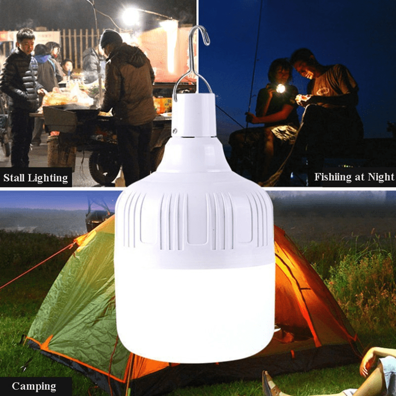 Outdoor Camping Lantern Portable LED Tent Light Rechargeable Emergency Lamp