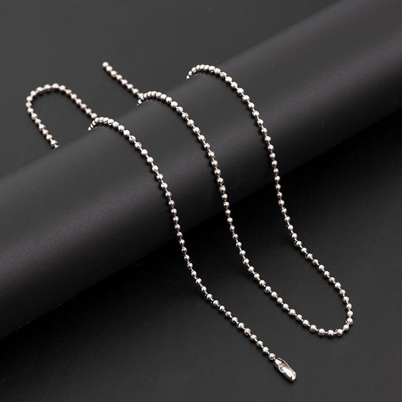 10 - 30 Inch Stainless Steel Ball Chain Necklaces - 2.4mm - Military Dog  Tag Necklaces
