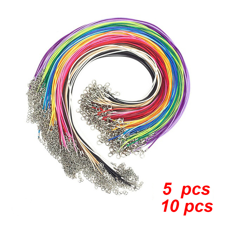 Pu Leather Adjustable Braided Rope Bulk Necklaces Lobster - Temu