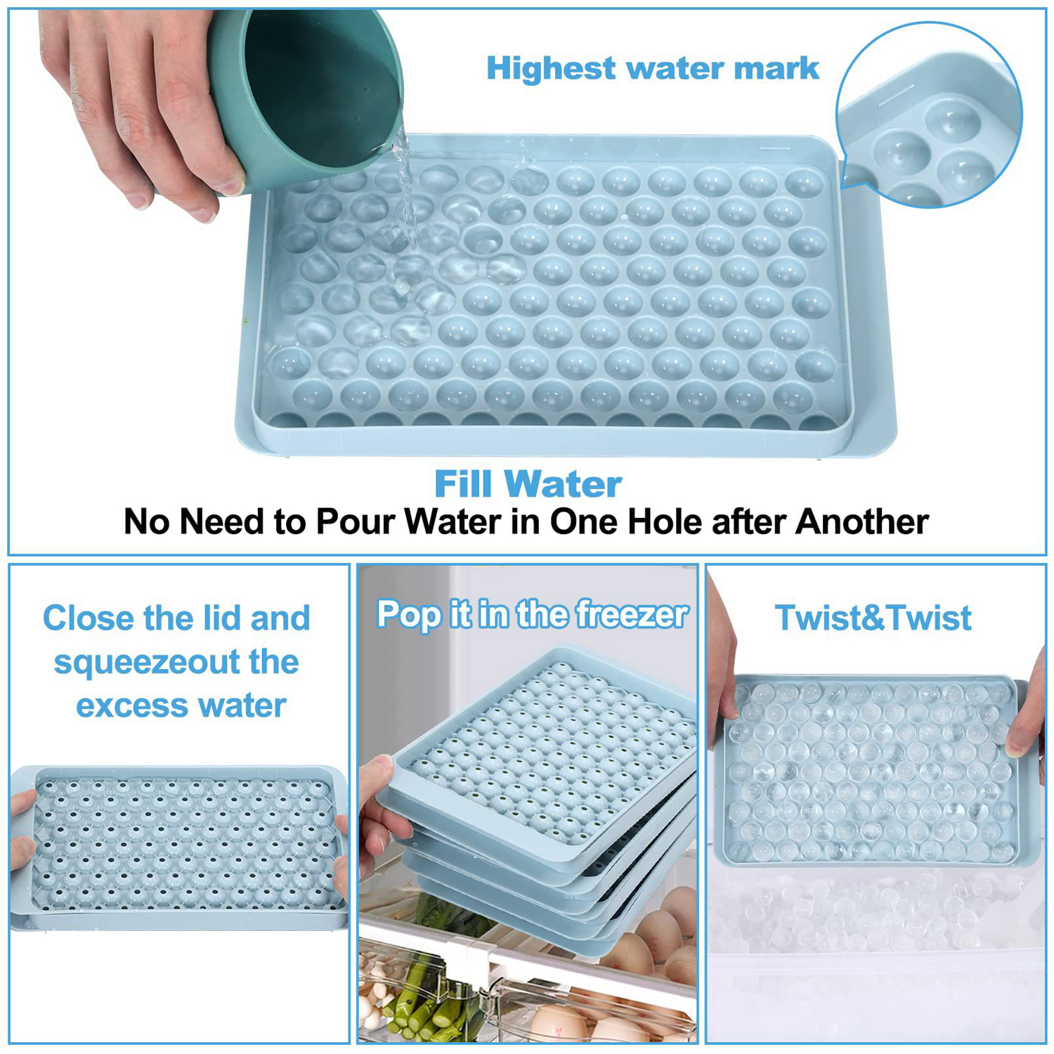 Camco 44100 Ice Cube Tray, Blue, 9 Inch Lenth By 4 Inch Width By 2 Inch  Height: RV Housewares (014717441001-1)
