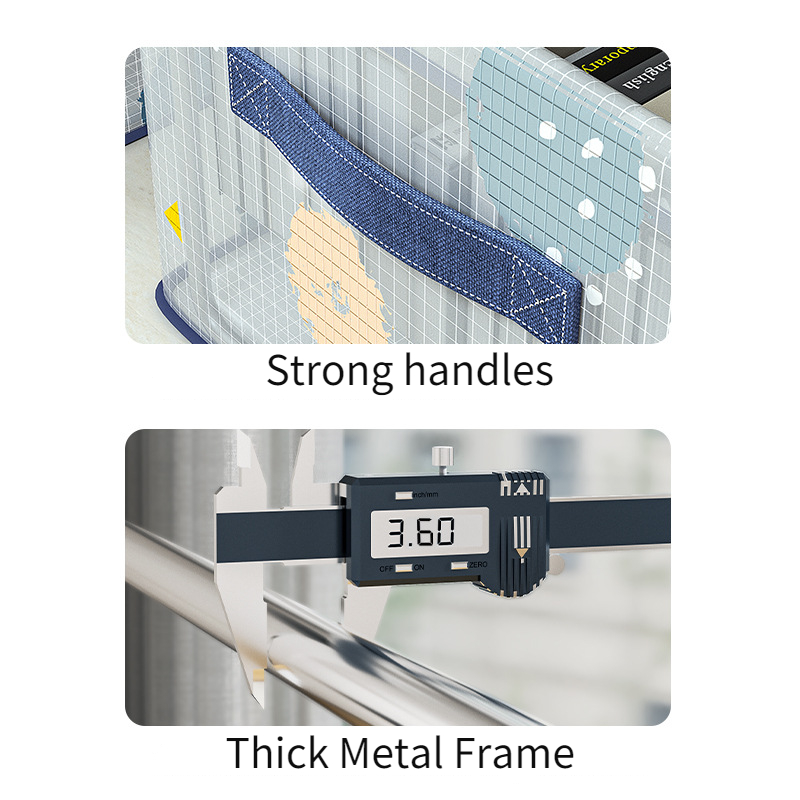Extra Large Metal Frame Fabric Storage Bins For Closet - Temu