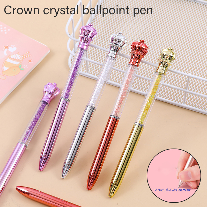 8Pcs Crystal Diamond Ballpoint Pens Bling Pens Quicksand Pen 0.5mm