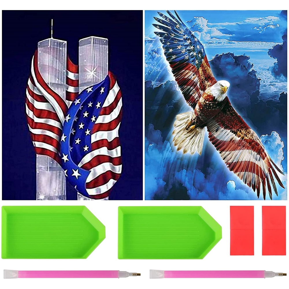 5D DIY Diamond Painting USA Flag Philadelphia Eagles Pattern