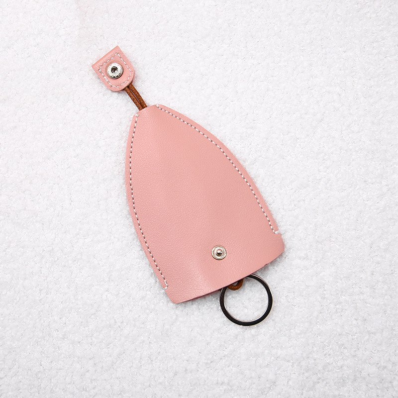 1pc Car Key Case Waterproof Pull Out Type Faux Leather Key Keychain ...