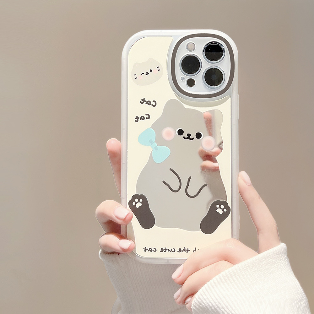 Mirror Cute Cat Phone Case Image 2