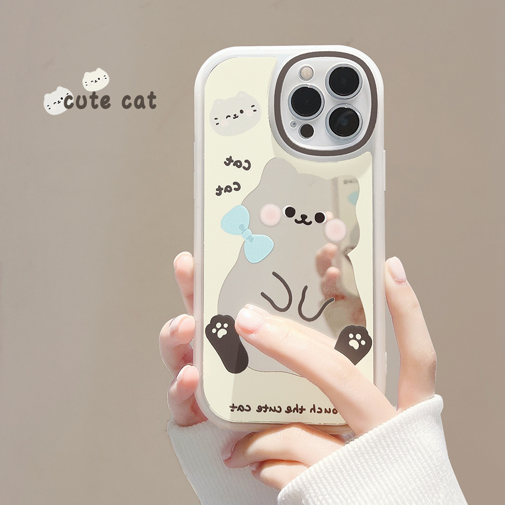 Mirror Cute Cat Phone Case Image 3