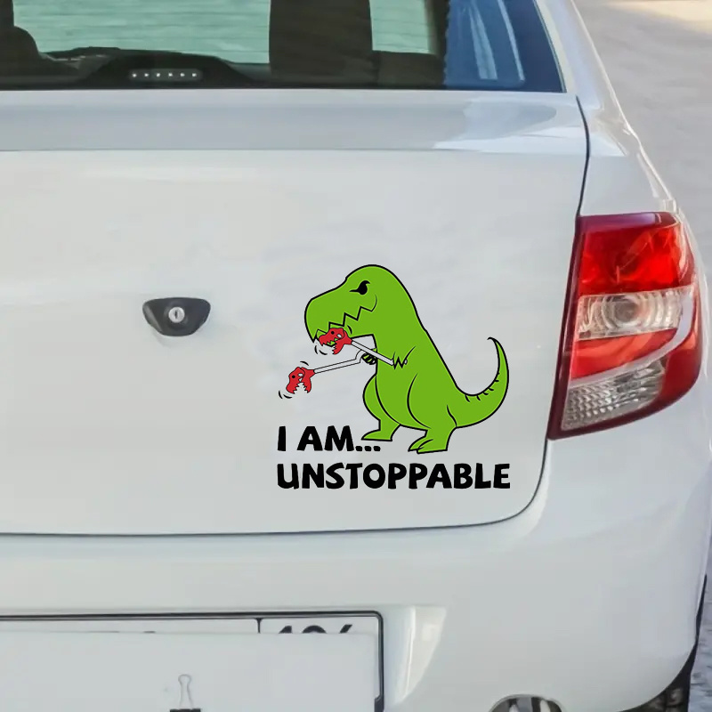Hilarious Mocking Car Stickers : T-Rex Car Decal