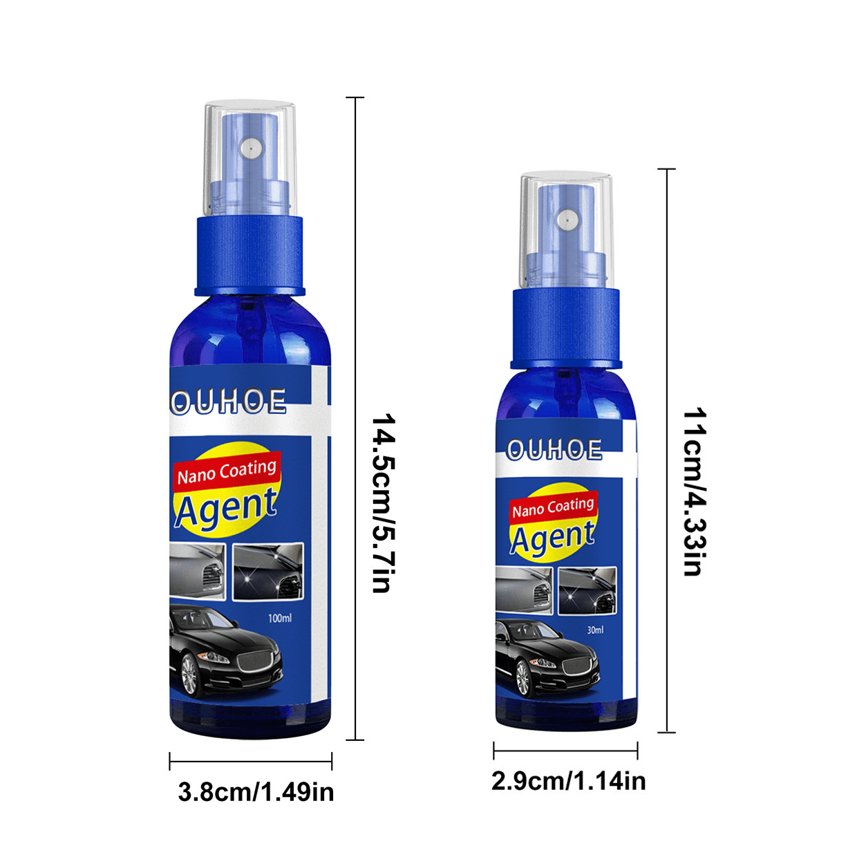 30/100Ml Plastic Parts Retreading Restore Agent Car Interior Nano Polish  Coating Spray Car Coating Agent