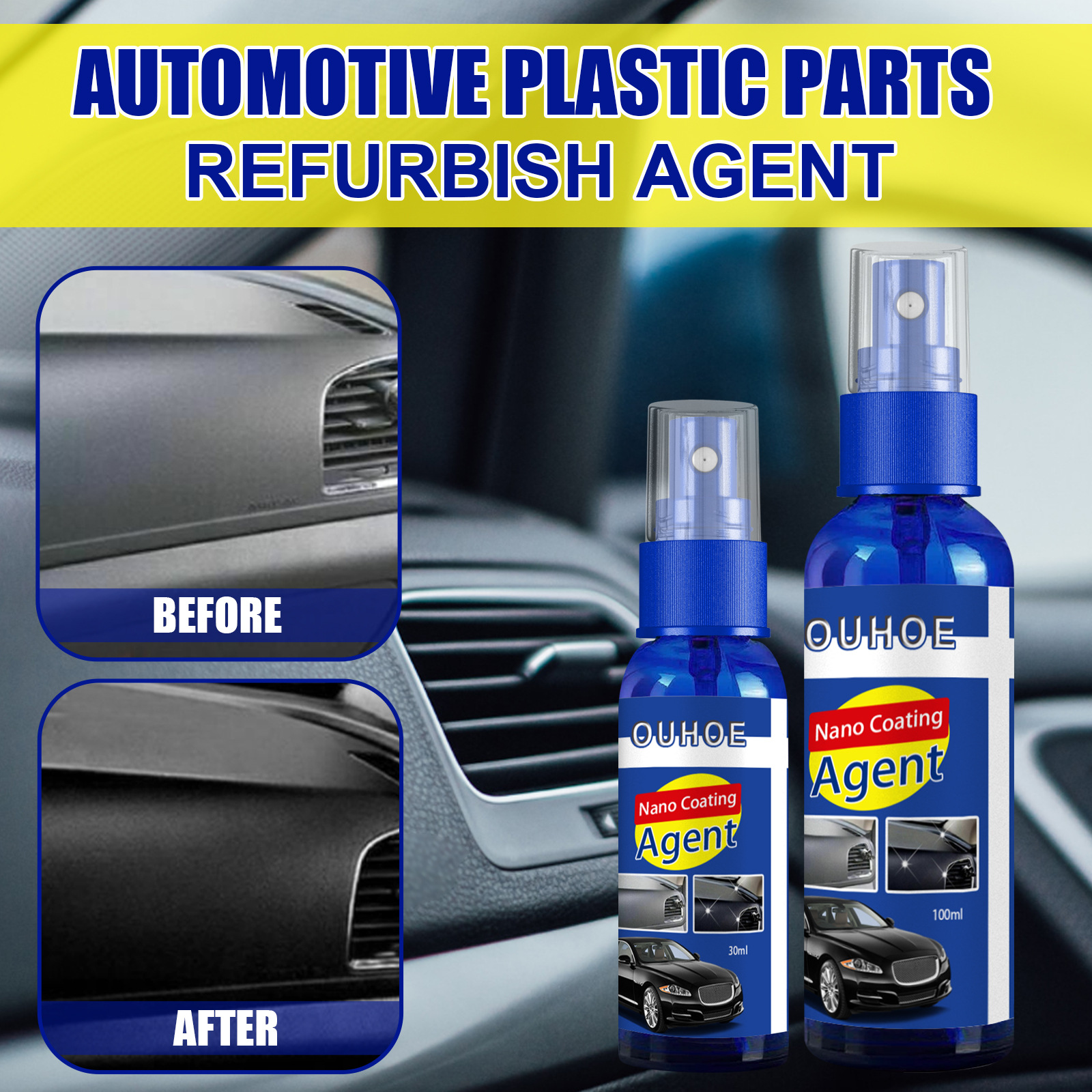 100ml Car Scratch Repair Nano Spray Auto Interior Restorer Agent