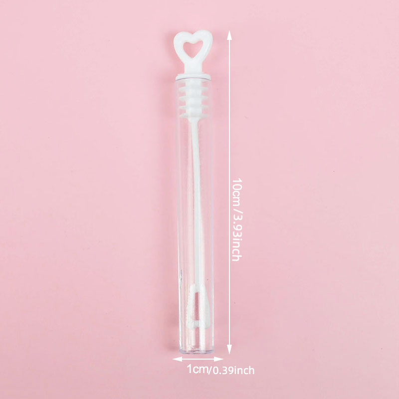 10pcs / 20pcs Love Heart Wand Tube Bubble Jabón Botella - Temu