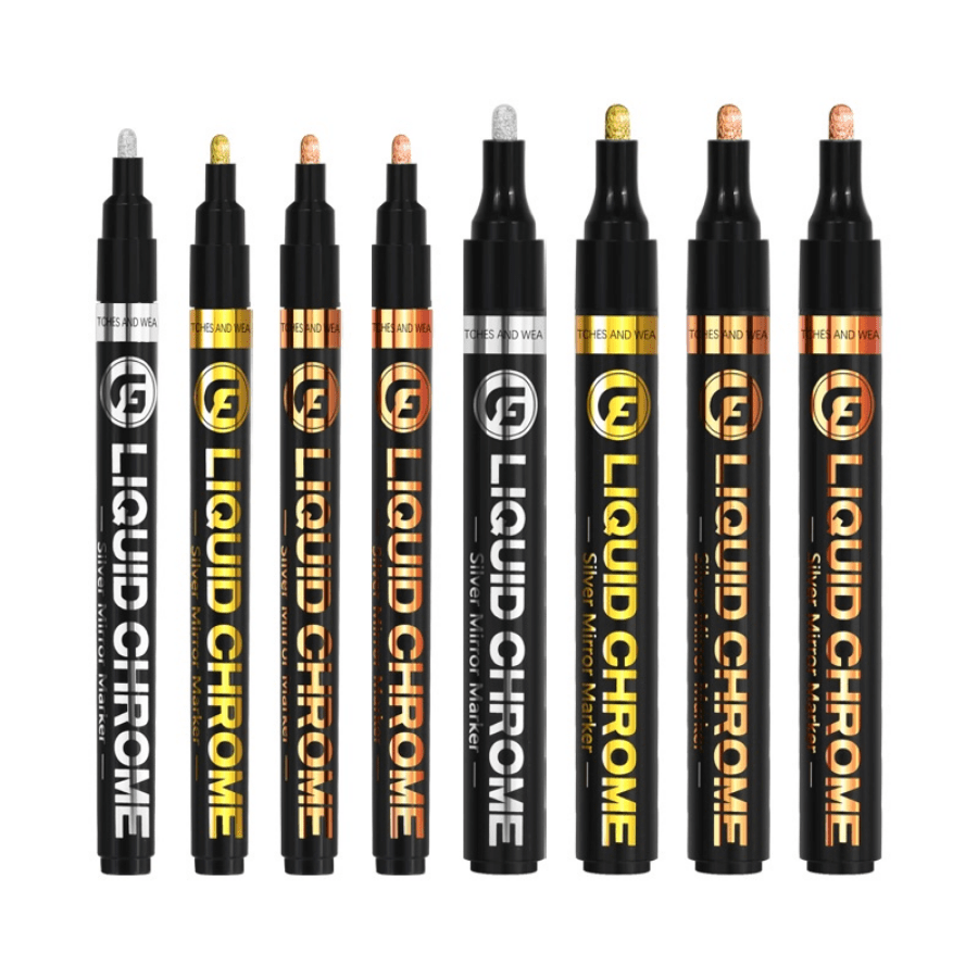 Liquid Chrome Marker Pens0.7mm/ 1mm/3mm Silver Pump Paint for