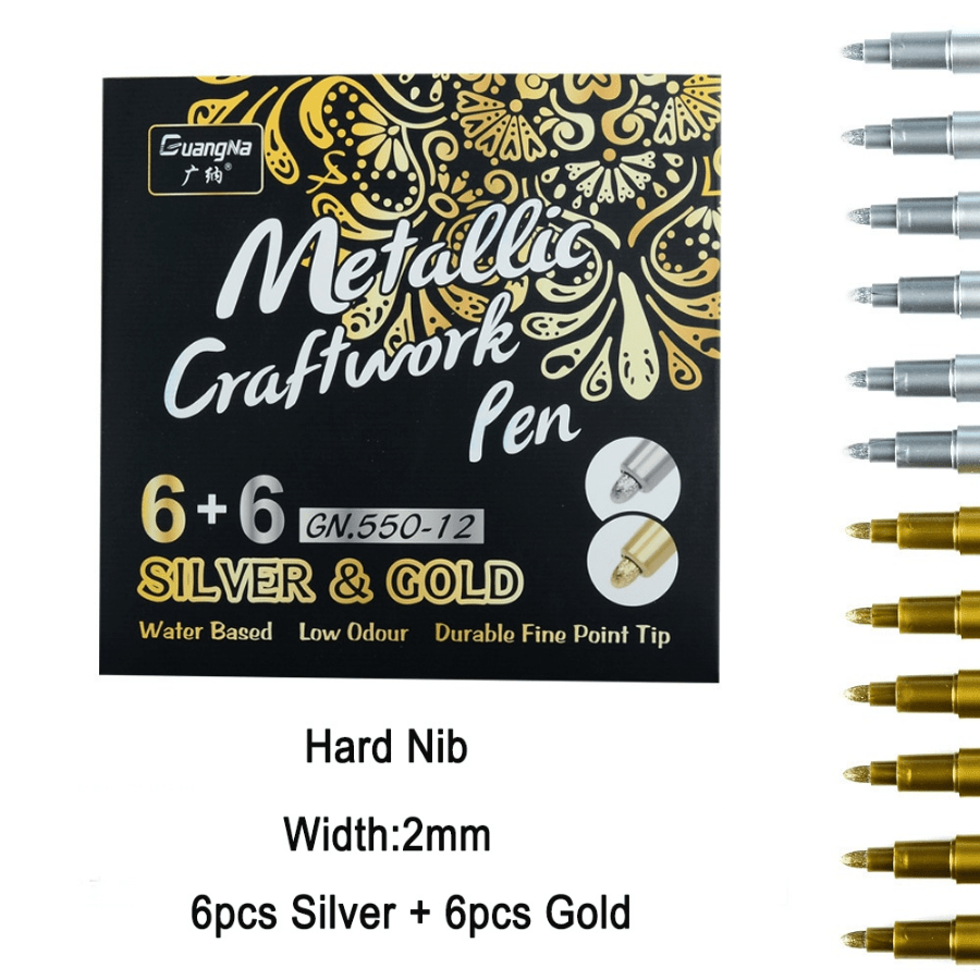 Metallic Silver Permanent Marker, Epoxy Resin Craft Marker Pen