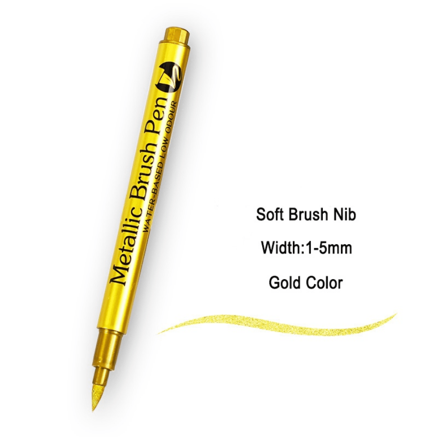 Gold Silver Epoxy Resin Drawing Pen Metallic Pen Acrylic Paint Highlights  Metallic Permanent Marker DIY Epoxy Resin Mold Mark