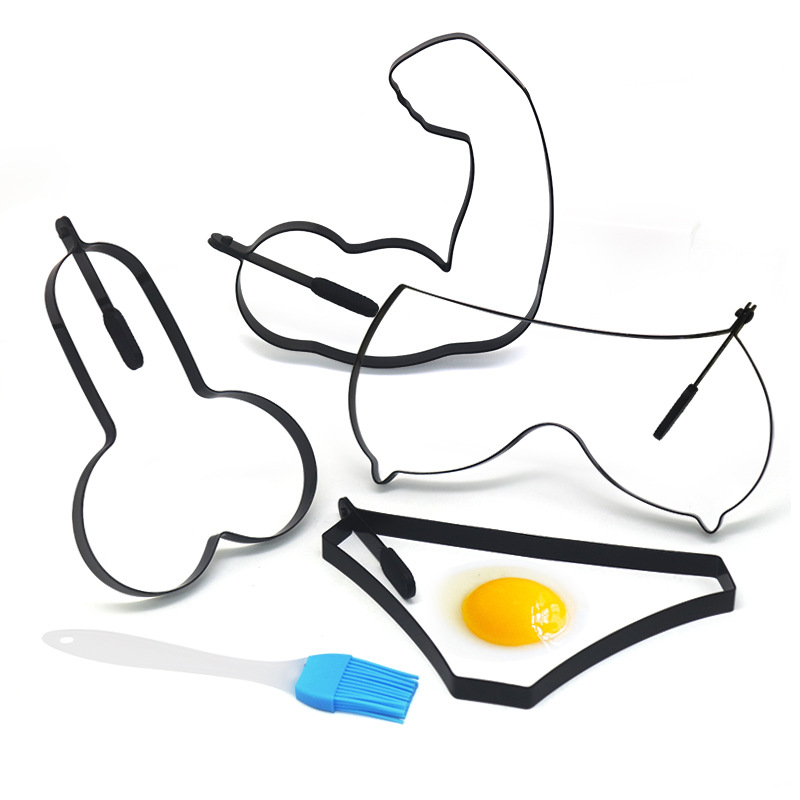 Omelet Tool Bra Shape Non-stick Penis Shaped Fried Egg Tool Stainless Steel