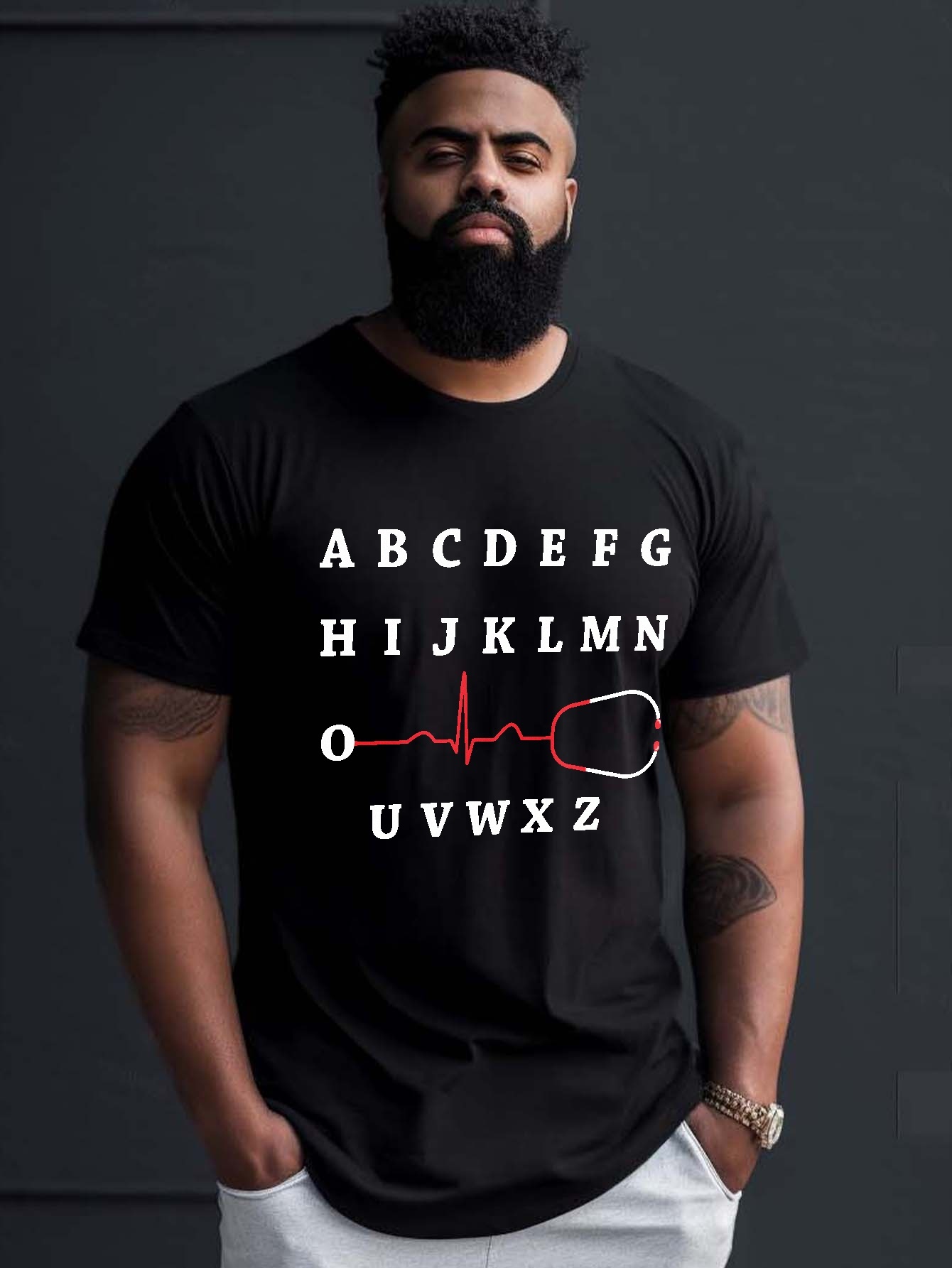 Plus Size Men's Casual Graphic Tees For Summer, Trendy Basketball