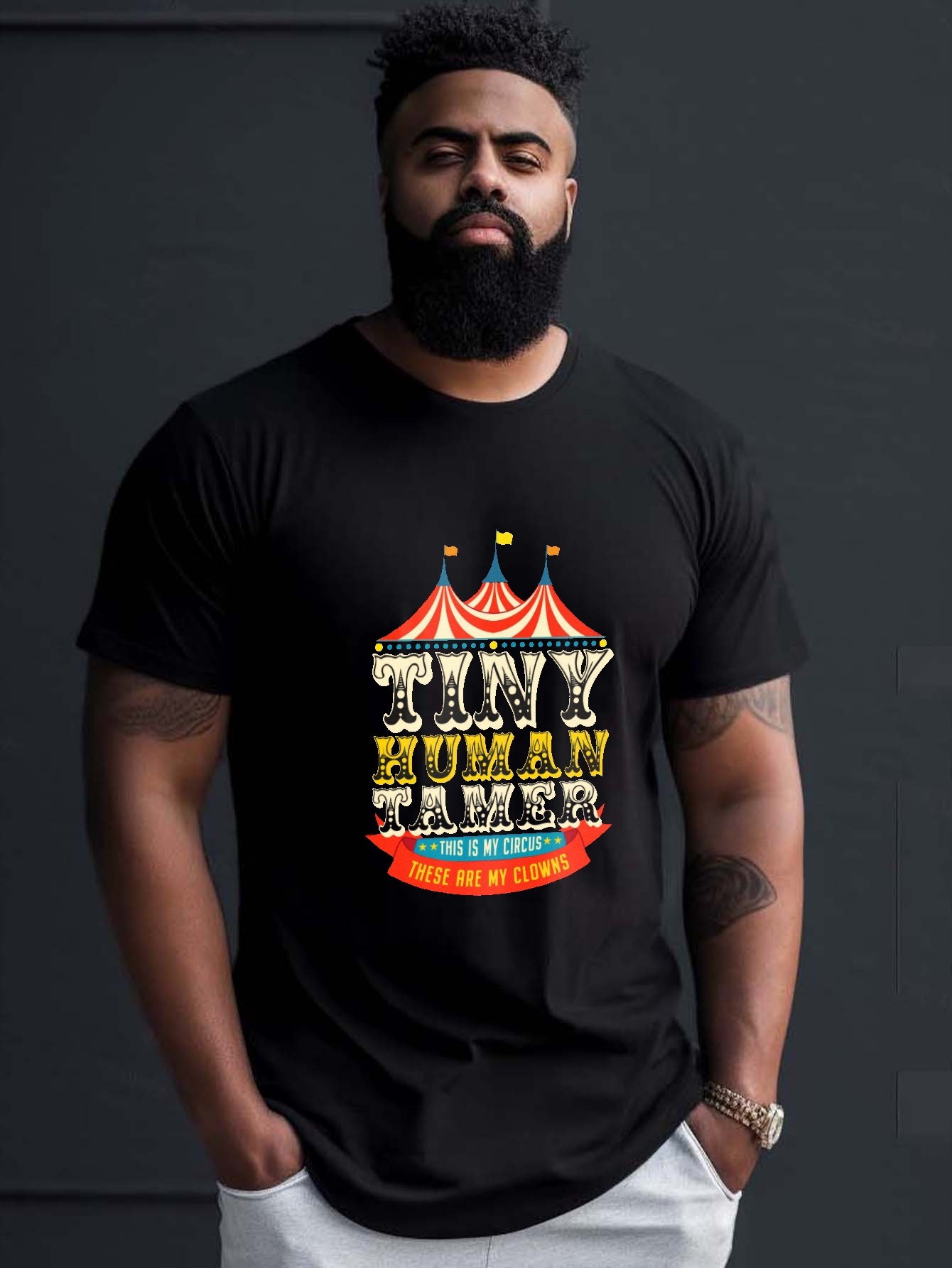 Plus Size Men's Casual Graphic Tees Summer 