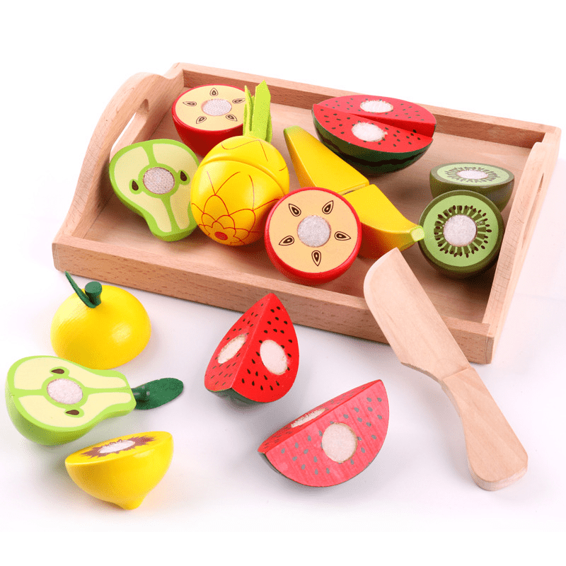 Wooden Cutting Vegetable Set